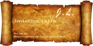 Jentetics Leila névjegykártya